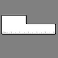 6" RULER W/ 1 1/4"x1 7/8" Rectangle